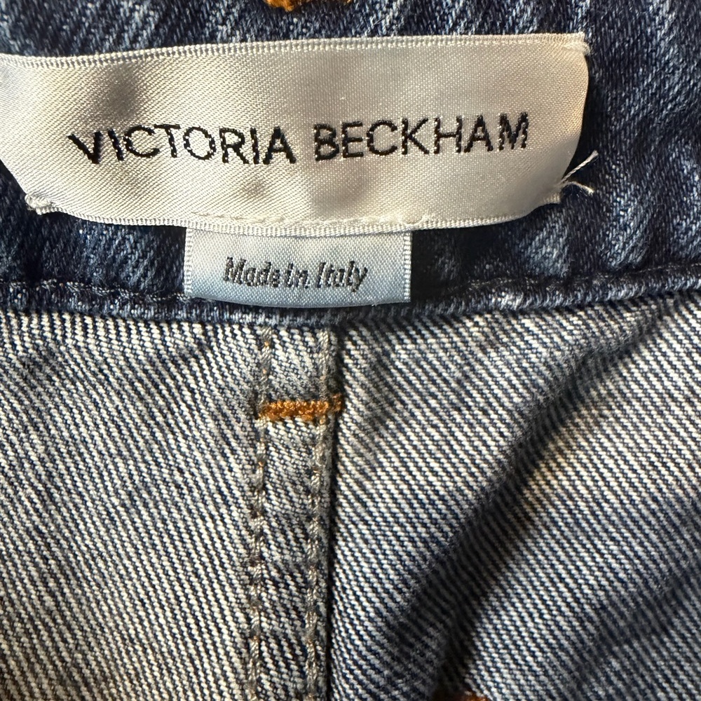 Victoria Beckham AW21 High-Rise Wide-Leg Patch Pocket Jeans - Size 27 - Picture 3 of 7